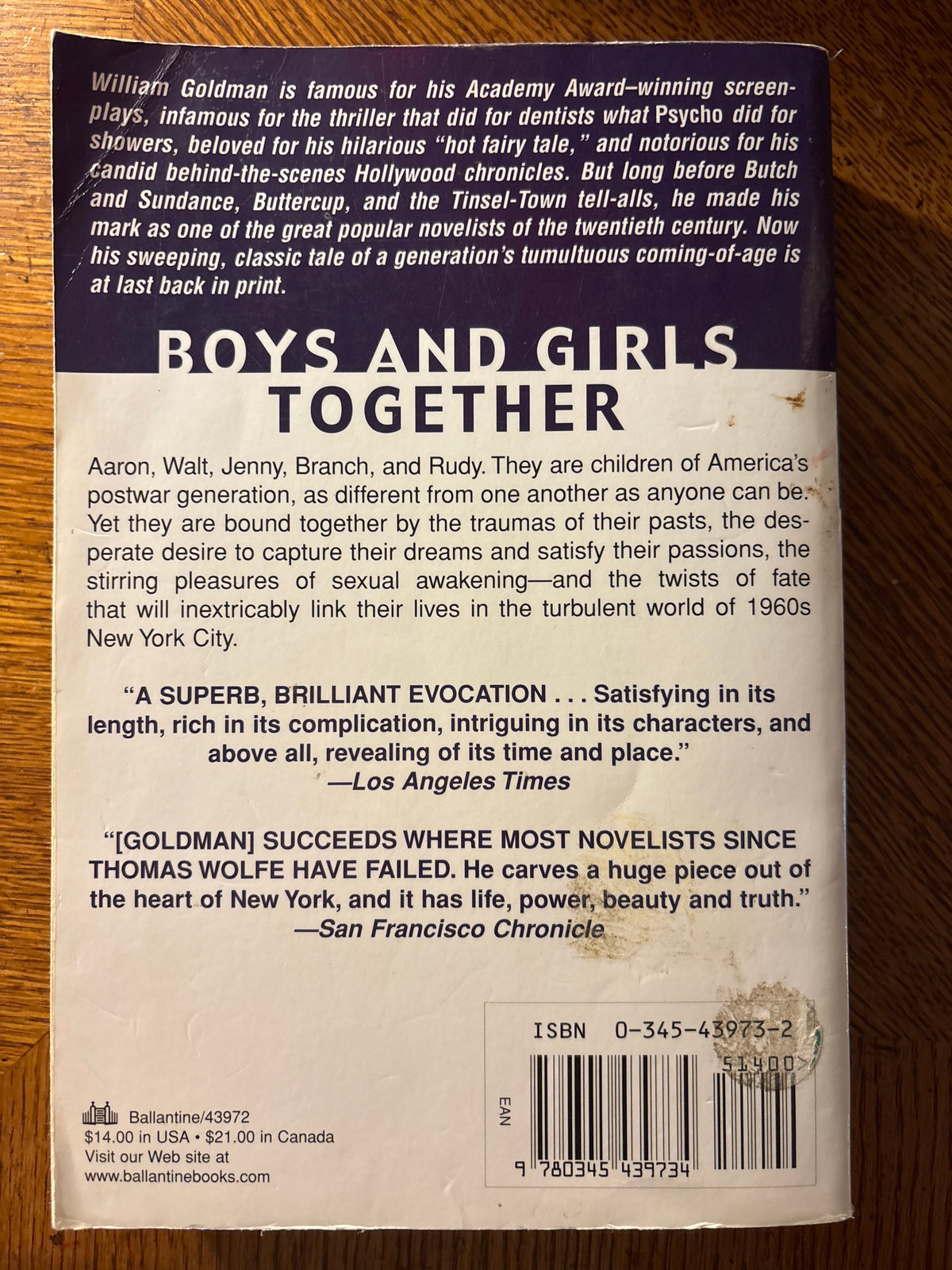 Boys and Girls Together: A Novel Boys and Girls Together: A Novel by William Goldman