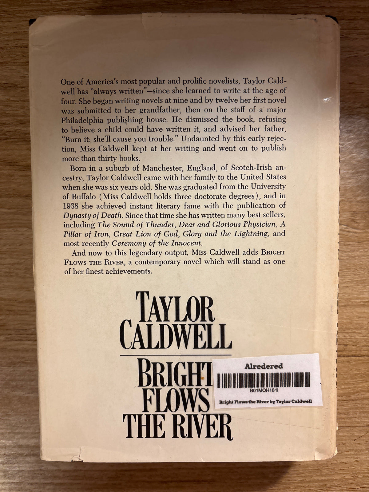 Bright Flows the River by Taylor Caldwell