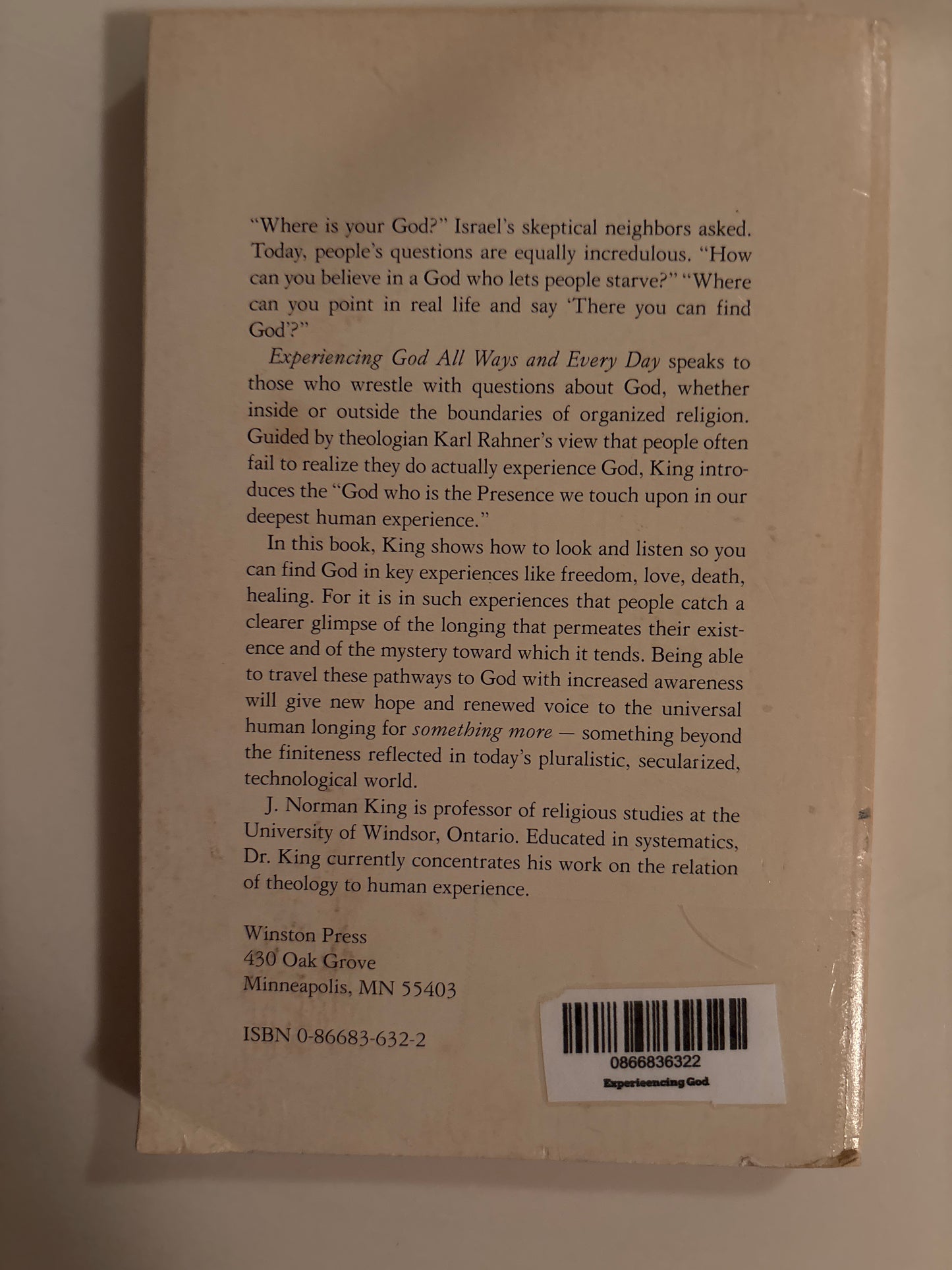 Experiencing God All Ways and Every Day by Norman King (Author) Format: Paperback