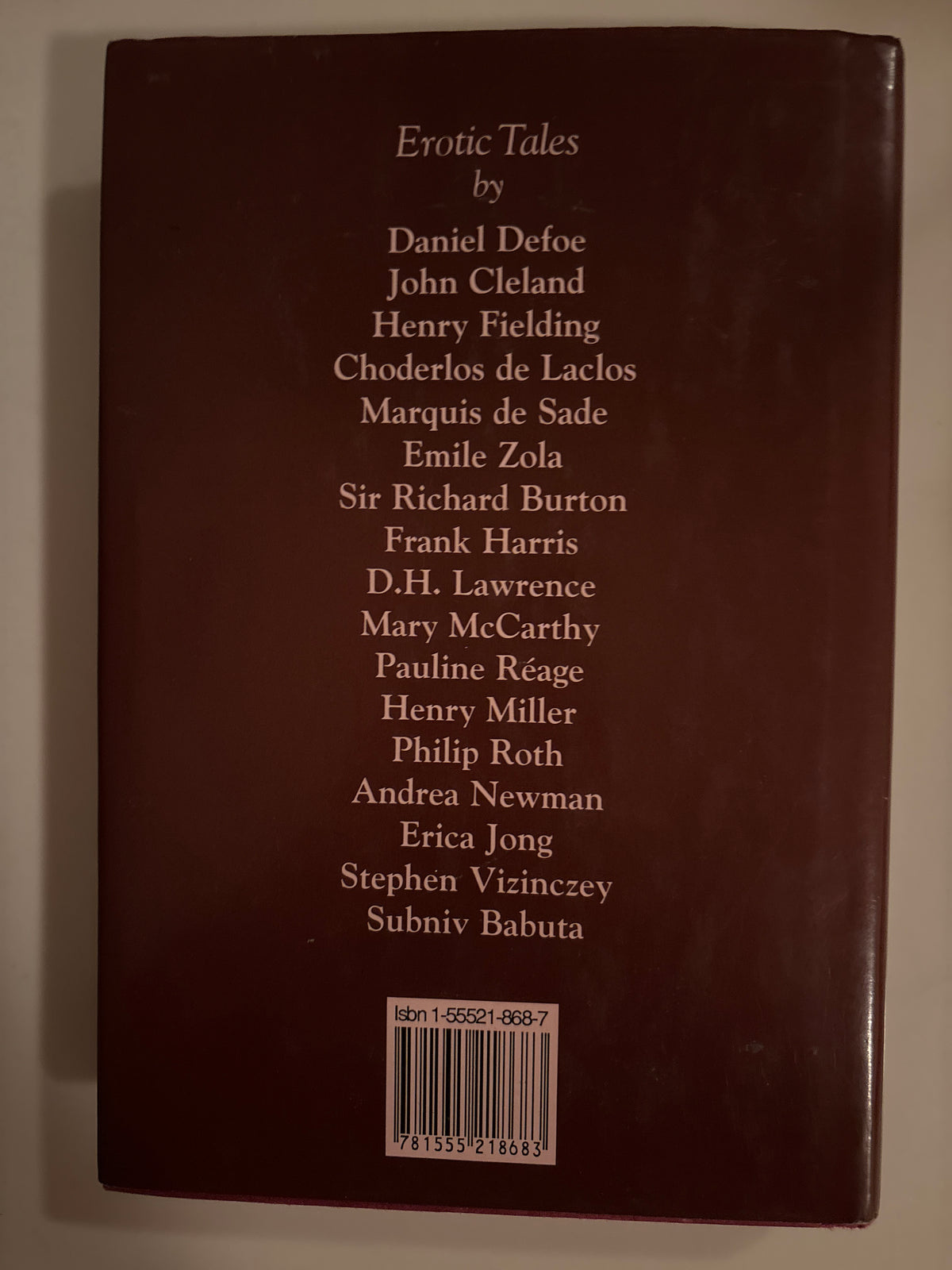 Erotic Tales by John Cleland, Erica Jong, et al.