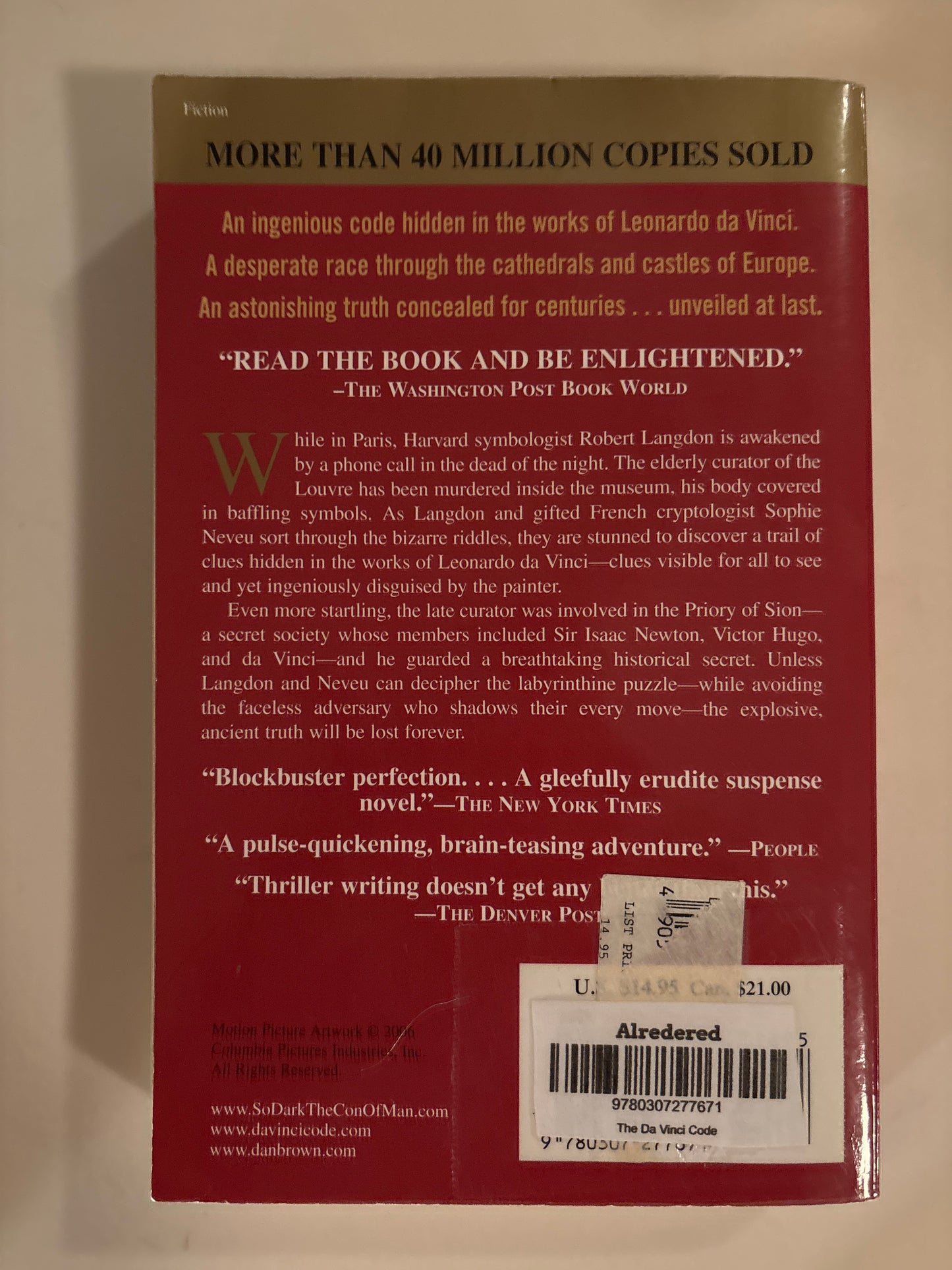 The Da Vinci Code (Robert Langdon) by Dan Brown (Author) Format: Paperback