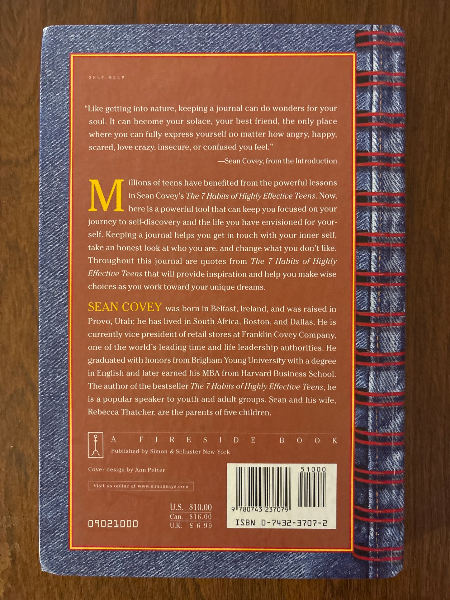 the 7 Habits Journal for Teens by Sean Covet