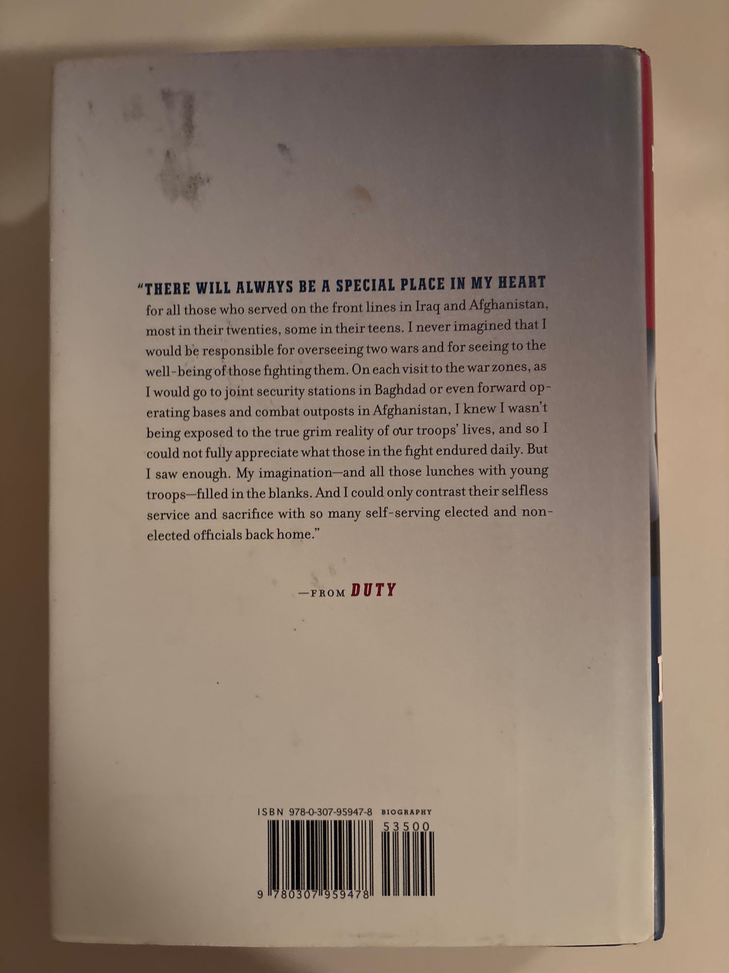 Duty: Memoirs of a Secretary at War Robert M. Gates