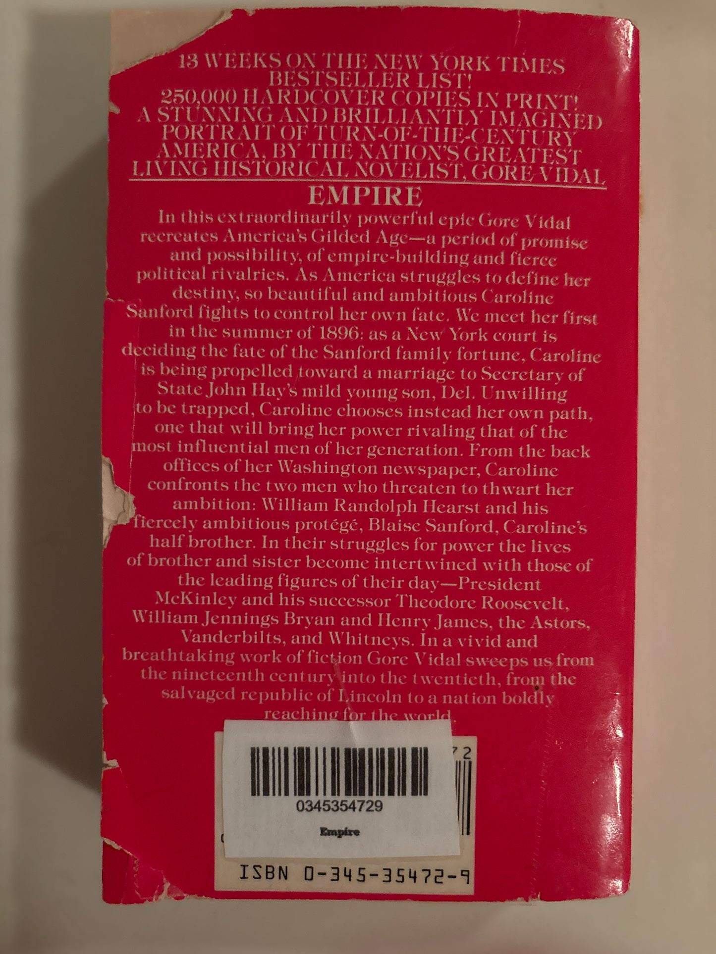 Empire by Gore Vidal (Author)  Format: Mass Market Paperback