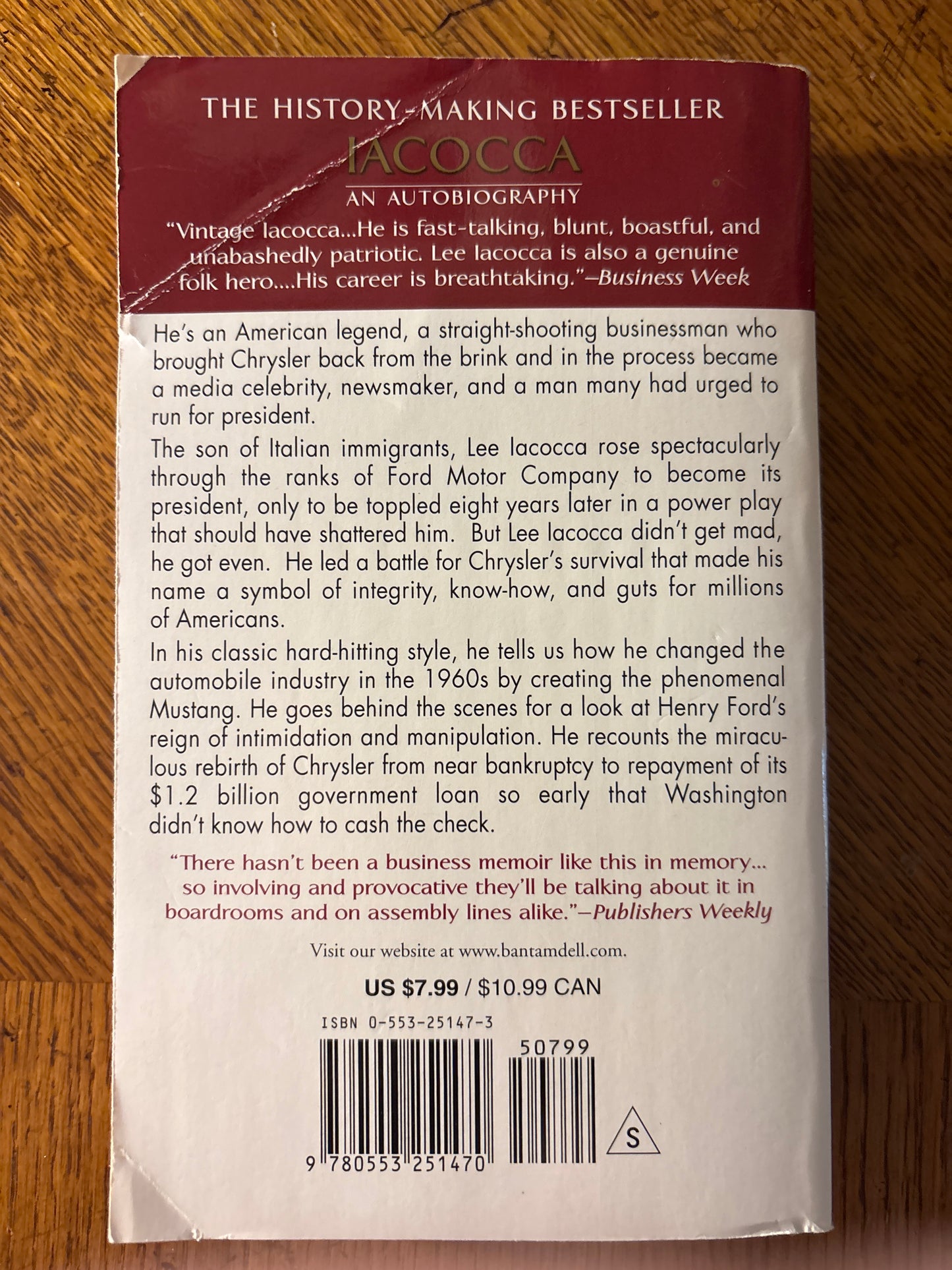 Iacocca: An Autobiography by Lee Iacocca, William Novak, et al.