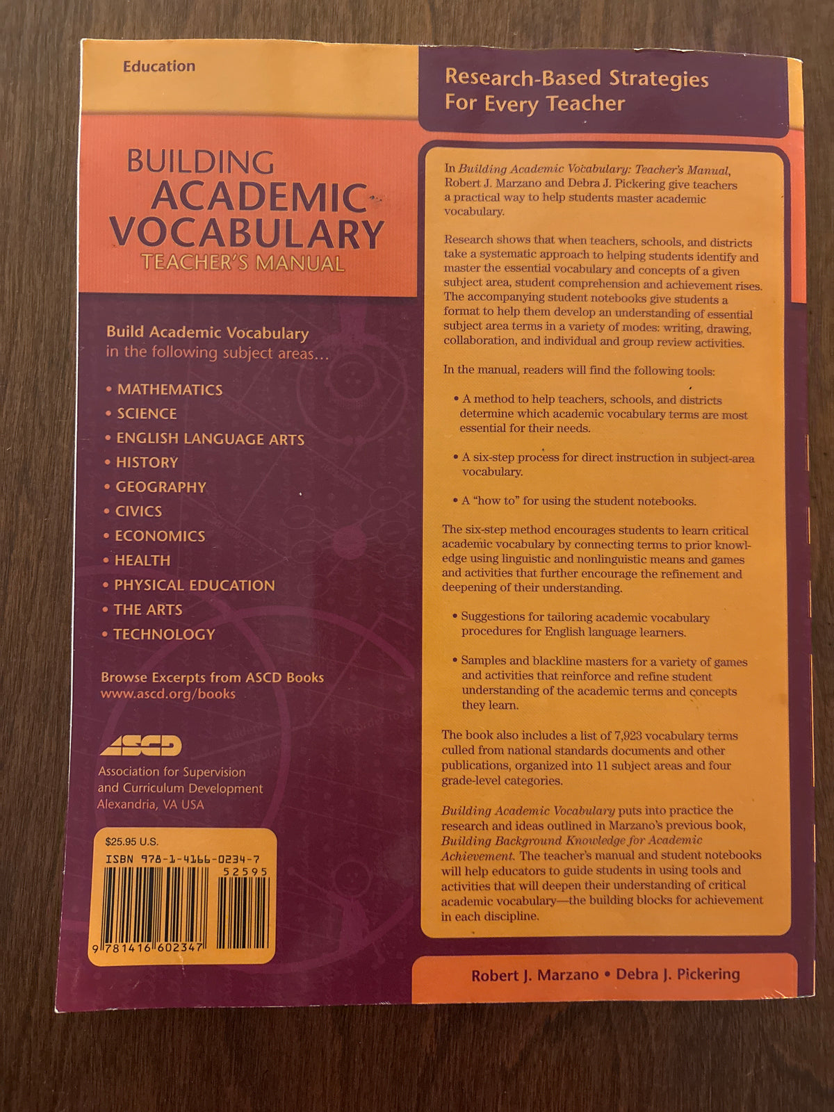 Building Academic Vocabulary